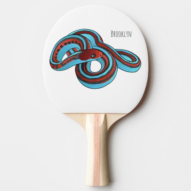 illustration av tecknaden för orm i San Francisco  Pingisracket (Framsidan)