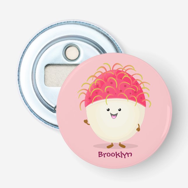 illustration av tecknaden för rosa av akut rambuta flasköppnare (Framsidan)