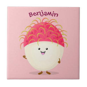 illustration av tecknaden för rosa av akut rambuta kakelplatta