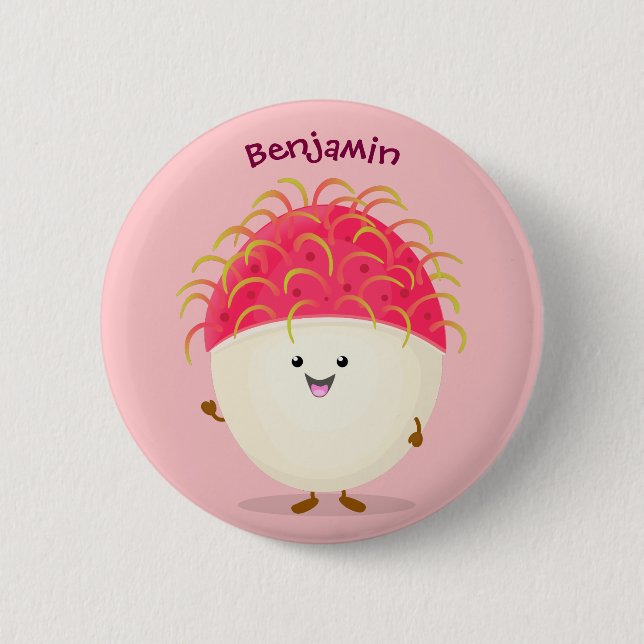 illustration av tecknaden för rosa av akut rambuta knapp (Framsida)