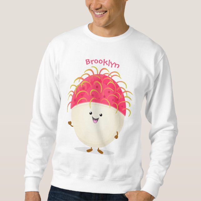 illustration av tecknaden för rosa av akut rambuta lång ärmad tröja (Framsida)