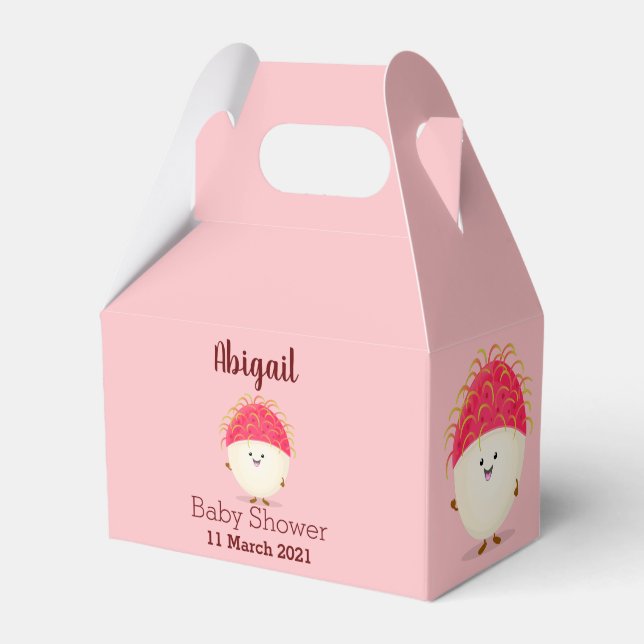 illustration av tecknaden för rosa av akut rambuta presentaskar (Framsidan Sidan)