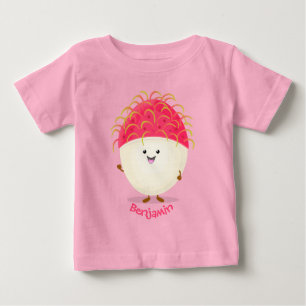 illustration av tecknaden för rosa av akut rambuta t shirt
