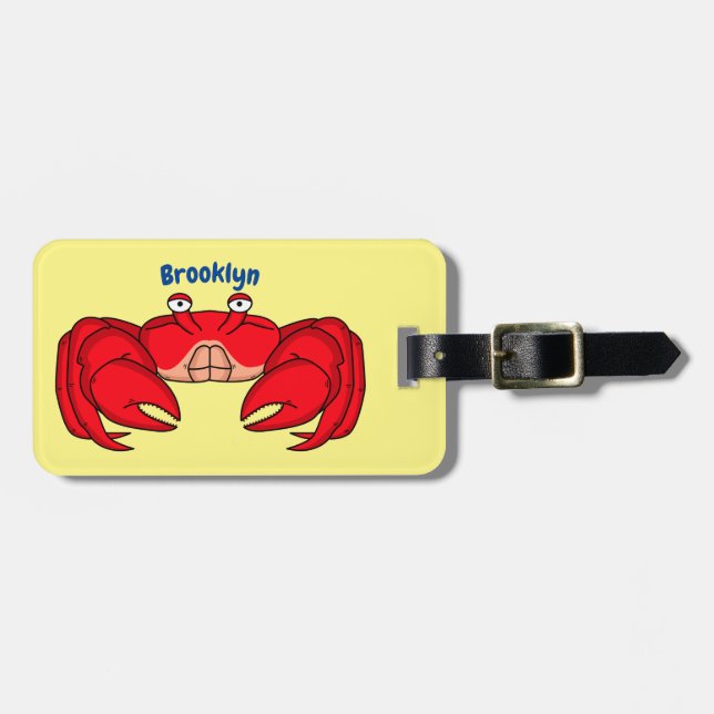 illustration av tecknaden för rött krabba bagagebricka (Horisontell Framsida)