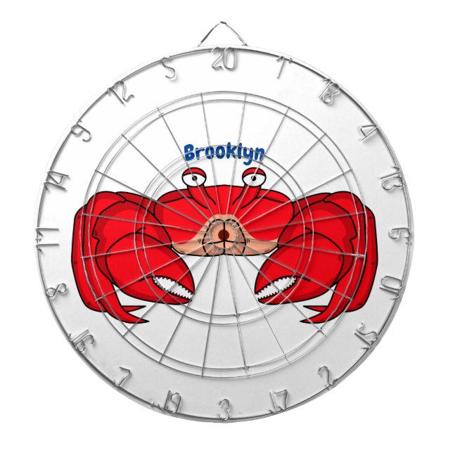 illustration av tecknaden för rött krabba darttavla (Framsidan)