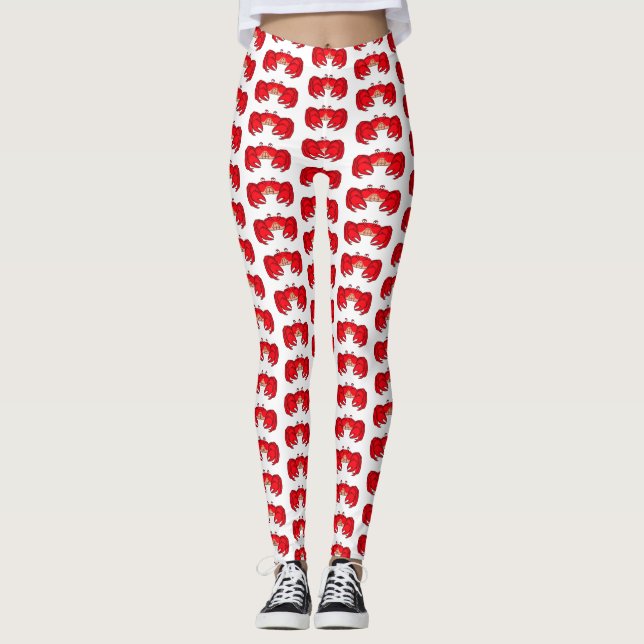 illustration av tecknaden för rött krabba leggings (Framsida)