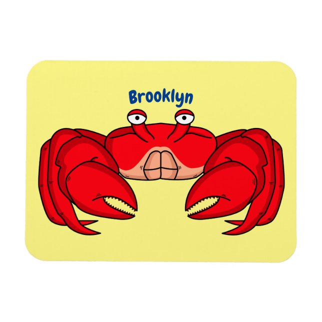 illustration av tecknaden för rött krabba magnet (Horisontell)