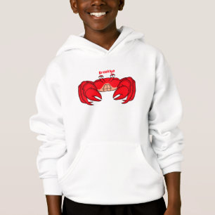illustration av tecknaden för rött krabba t shirt