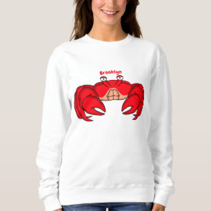 illustration av tecknaden för rött krabba t shirt