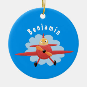 illustration av tecknaden för rutflygplansflygets julgransprydnad keramik