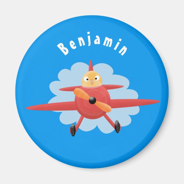 illustration av tecknaden för rutflygplansflygets  magnet (Framsidan)