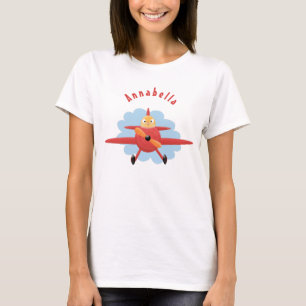 illustration av tecknaden för rutflygplansflygets t shirt