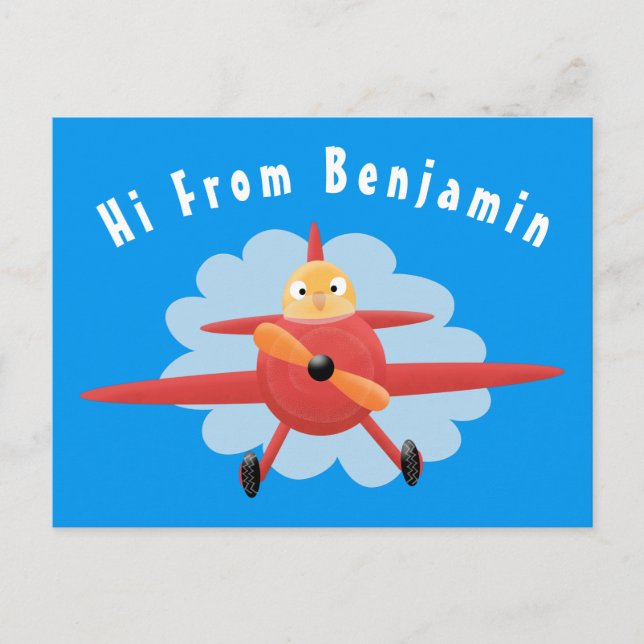 illustration av tecknaden för rutflygplansflygets  vykort (Framsida)