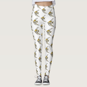 illustration av tecknaden för strimlad angelfisk leggings