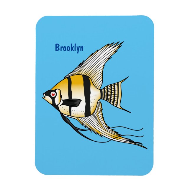 illustration av tecknaden för strimlad angelfisk magnet (Vertikal)