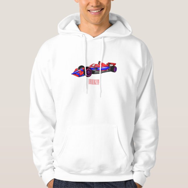 illustration av tecknaden för tävla av professione hoodie (Framsida)