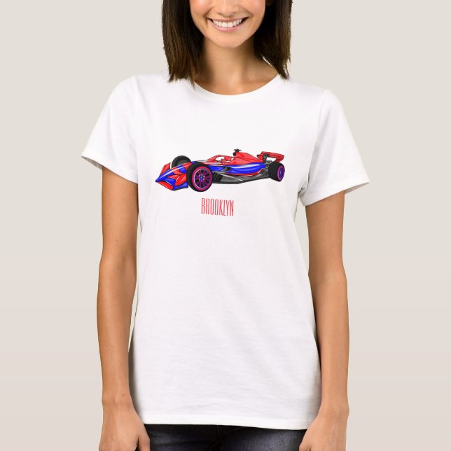 illustration av tecknaden för tävla av professione t shirt (Framsida)