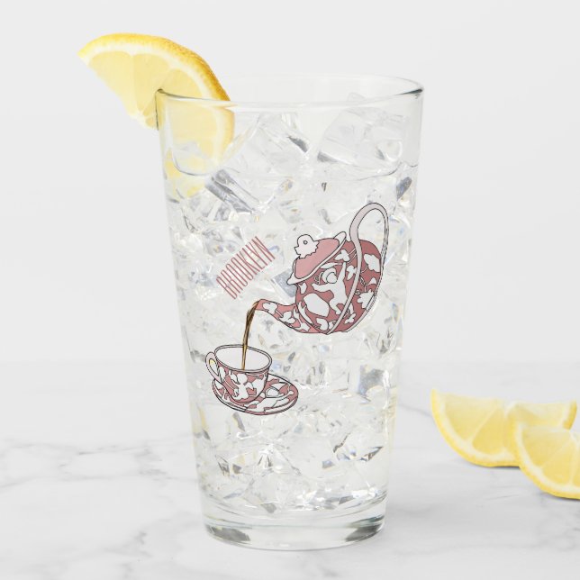 illustration av tecknaden för uppsättningen tekopp glaskopp (Framsida Ice)