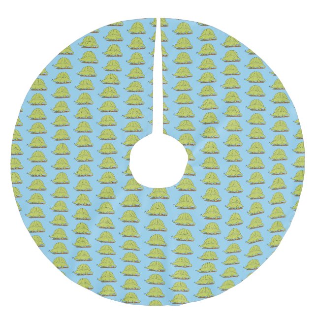 illustration av tecknaden för utspädd grönt julgransmatta borstad polyester (Framsidan)