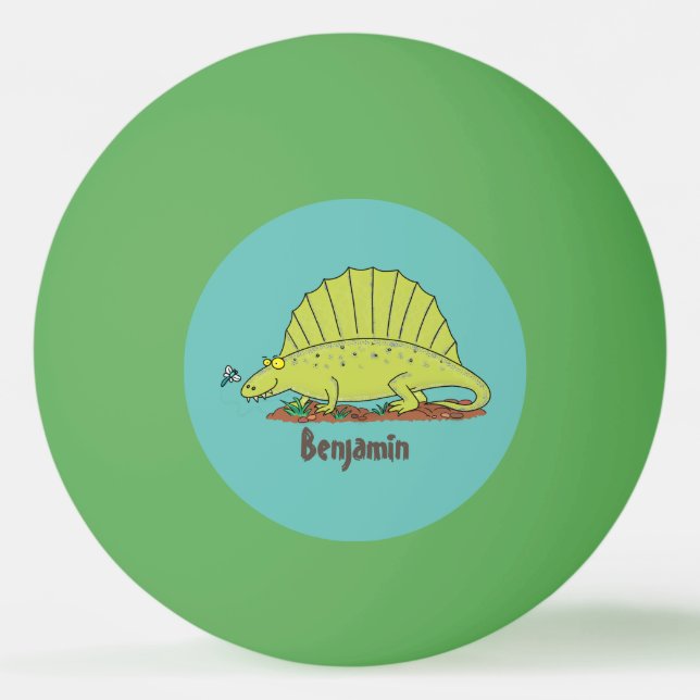illustration av tecknaden för utspädd grönt pingisboll (Framsidan)