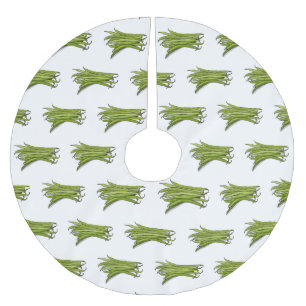 illustration av tecknaden grönt bönor julgransmatta borstad polyester
