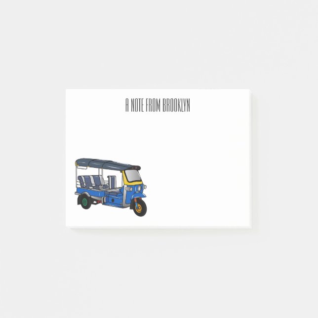 illustration av tecknaden i röret post-it block (Framsida)