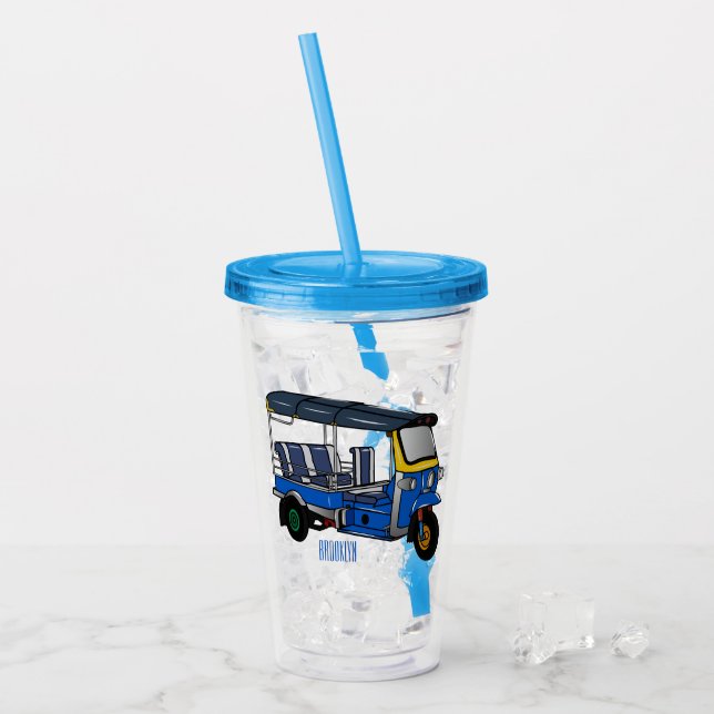 illustration av tecknaden i röret take away mugg (Framsida Ice)