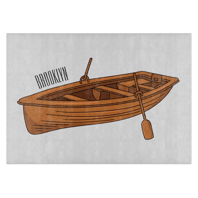 illustration av tecknaden i rullbåt (Framsidan)
