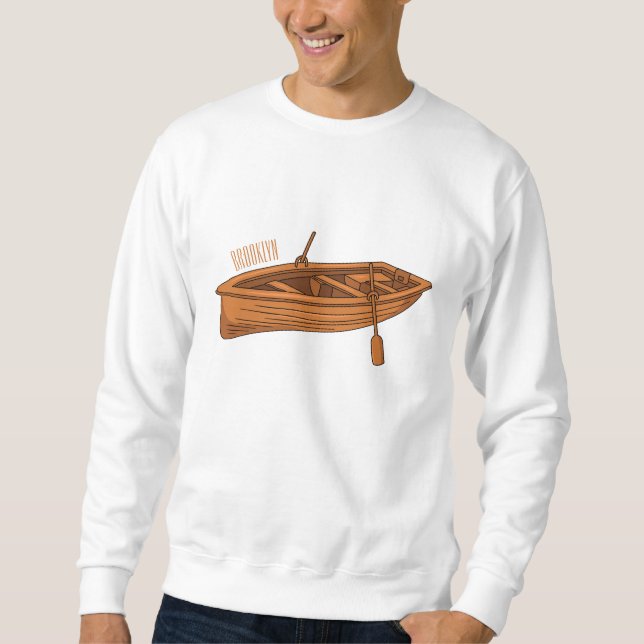illustration av tecknaden i rullbåt lång ärmad tröja (Framsida)