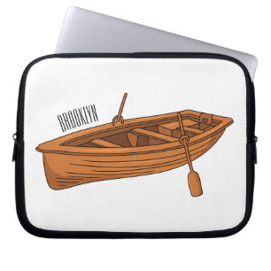 illustration av tecknaden i rullbåt laptop fodral