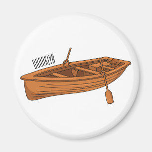 illustration av tecknaden i rullbåt magnet