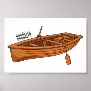 illustration av tecknaden i rullbåt poster