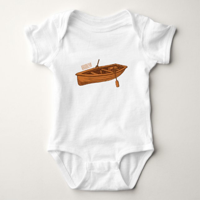 illustration av tecknaden i rullbåt t shirt (Framsida)