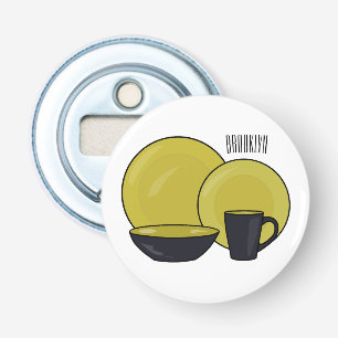 illustration av tecknaden i tabellprogramuppsättni flasköppnare