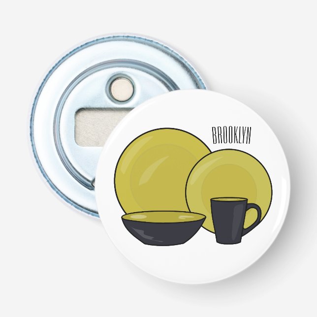 illustration av tecknaden i tabellprogramuppsättni flasköppnare (Framsidan)