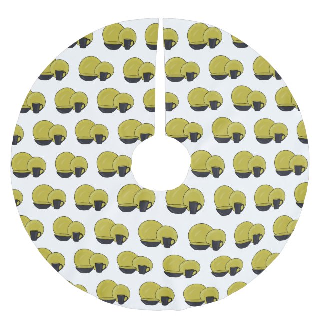 illustration av tecknaden i tabellprogramuppsättni julgransmatta borstad polyester (Framsidan)