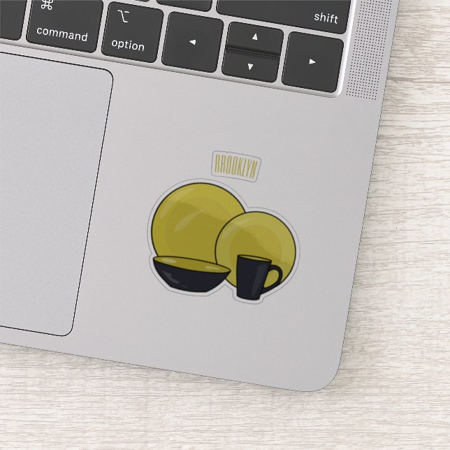 illustration av tecknaden i tabellprogramuppsättni klistermärken (Detalj)