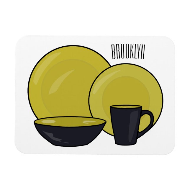 illustration av tecknaden i tabellprogramuppsättni magnet (Horisontell)