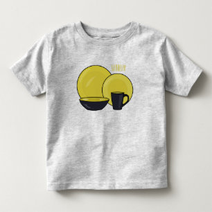 illustration av tecknaden i tabellprogramuppsättni t shirt