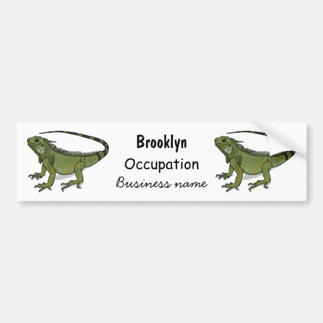 illustration av tecknaden Iguana Bildekal (Framsidan)