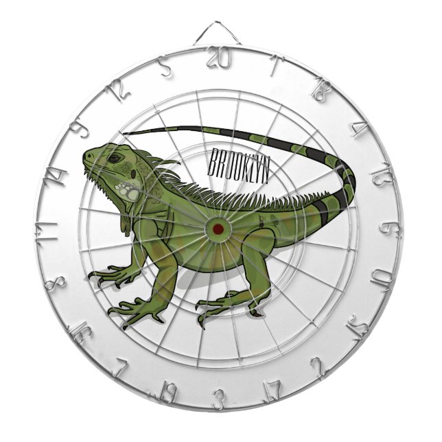 illustration av tecknaden Iguana Darttavla (Framsidan)