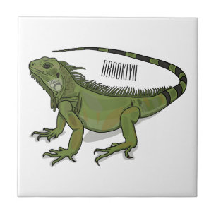 illustration av tecknaden Iguana Kakelplatta