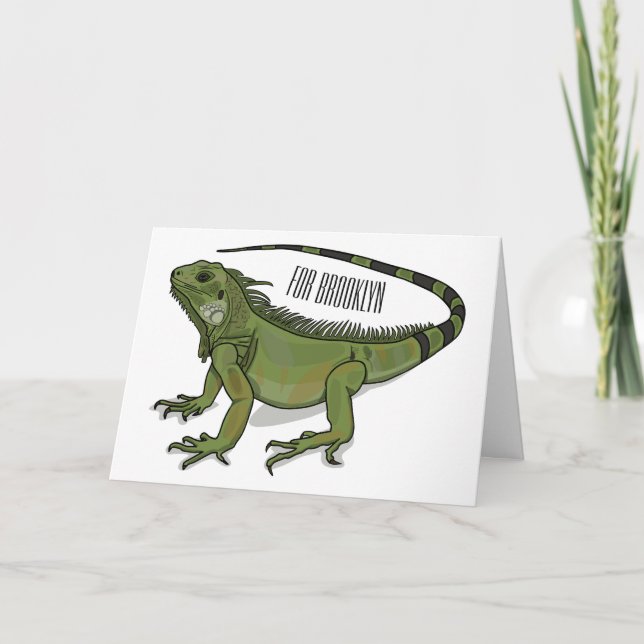 illustration av tecknaden Iguana Kort (Framsida)