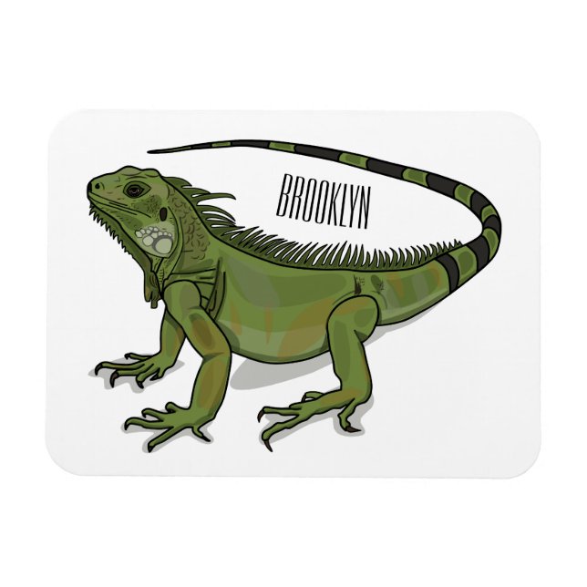illustration av tecknaden Iguana Magnet (Horisontell)
