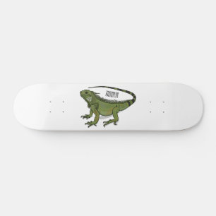 illustration av tecknaden Iguana Mini Skateboard Bräda 18,5 Cm