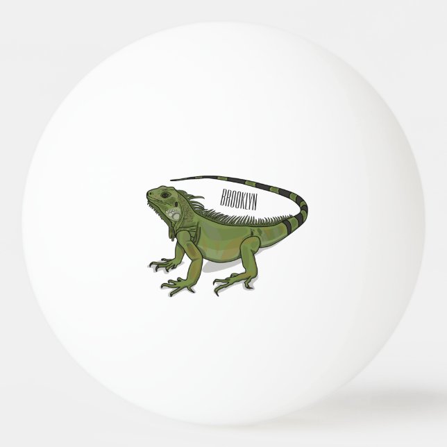 illustration av tecknaden Iguana Pingisboll (Framsidan)