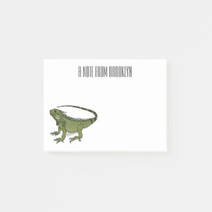 illustration av tecknaden Iguana Post-it Block