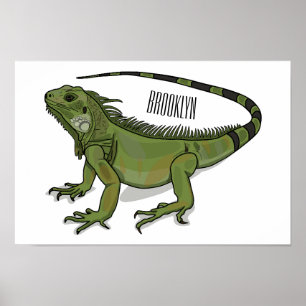 illustration av tecknaden Iguana Poster