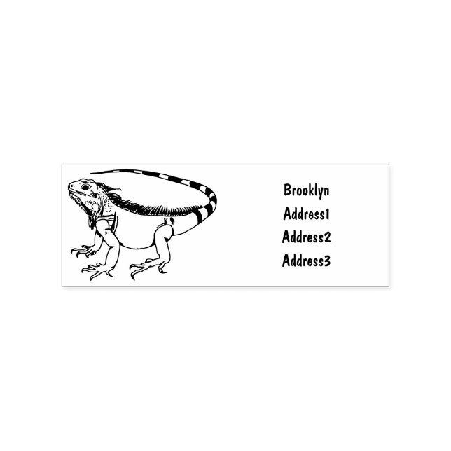 illustration av tecknaden Iguana Stämpel (Tryck)