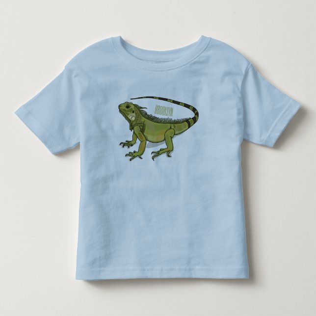 illustration av tecknaden Iguana T Shirt (Framsida)